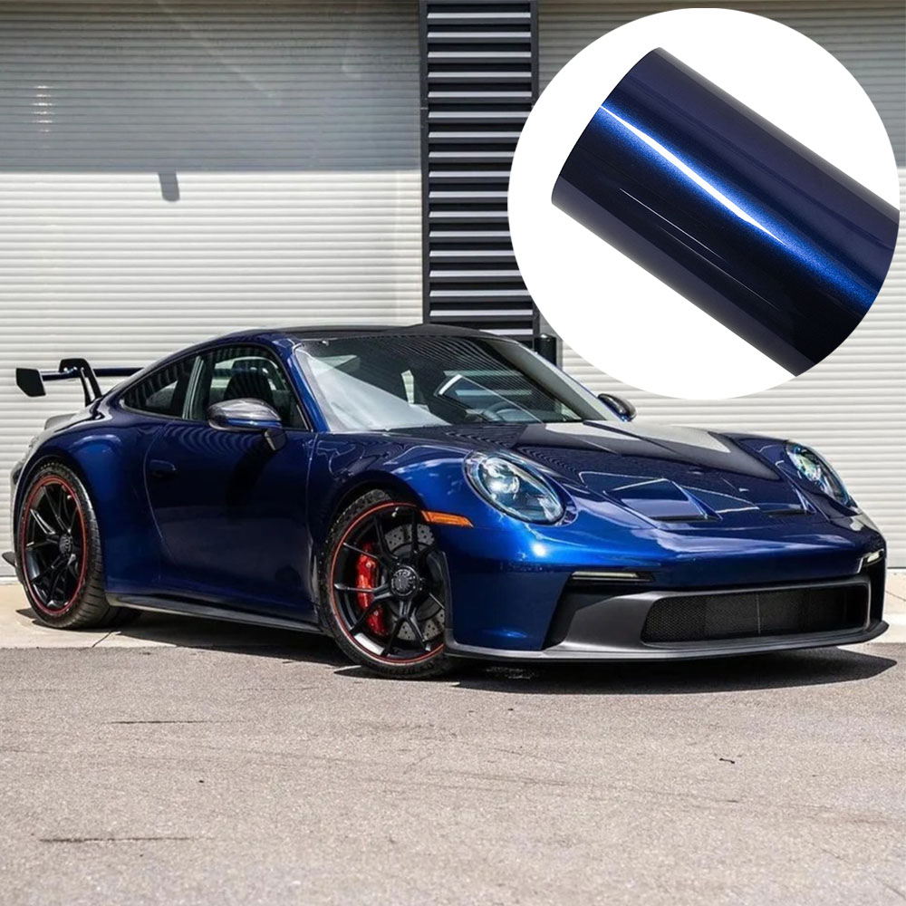 Car Accessories On Amazon - Autoaufkleber Gentian Blue Metallic Car Vinyl