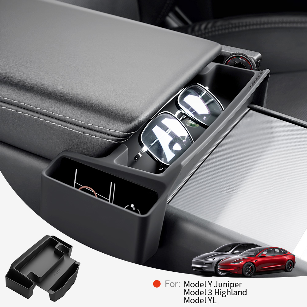 Car Accessories Papar - YZ Mittelkonsolen-Armlehnen-Aufbewahrungsbox für Tesla Model 3