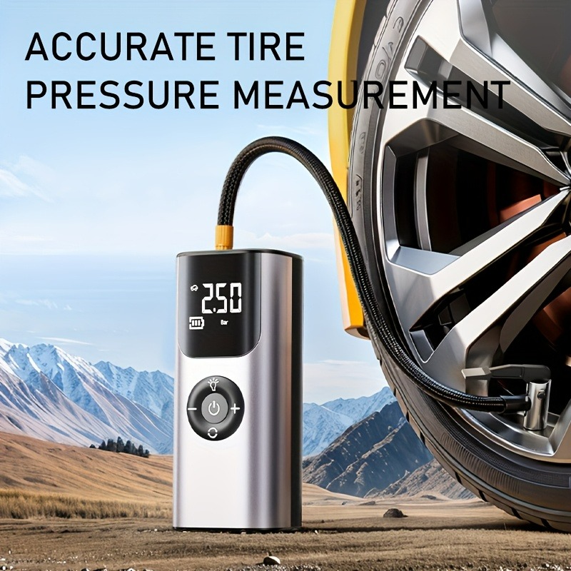 Car Portable Tire Inflator - Tragbare Auto-Luftpumpe, Reifenfüller, elektrischer Luftkompressor, intelligenter