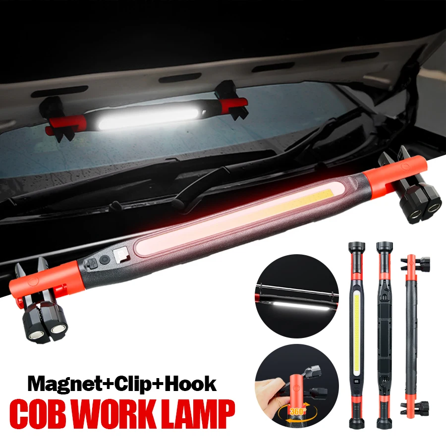 Car Accessories Hanging - Hochleistungs-Akku-LED-Arbeitsleuchte für Auto-Notfallreparaturen, Leistungsstarke Magnetische Taschenlampe