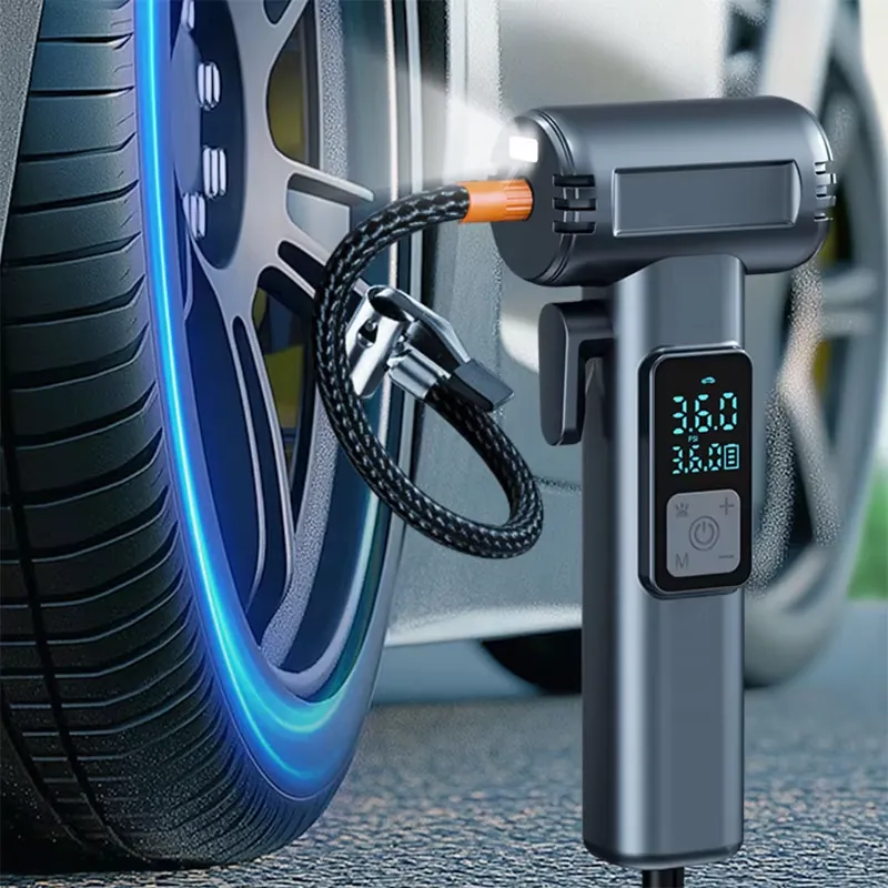 Tire Pressure Monitor - Anpassbarer Kabelloser Reifenfüller Luftkompressor Digitales LCD-Display