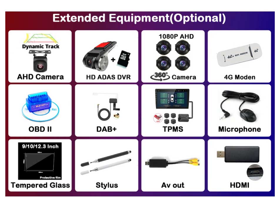 Car Accessories In India - Für Android Bildschirm-Navigationssystem Auto-Multimedia-Player Zubehör Optional