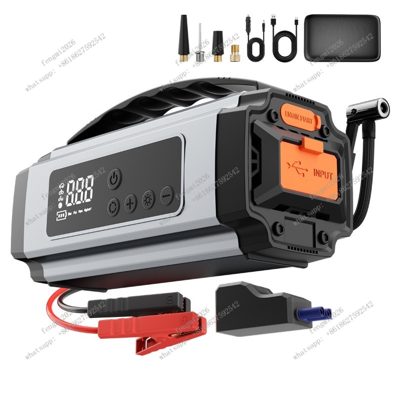 Portable Jump Starter - Tragbare Auto-Reifenpumpe mit Notfall-Starthilfe - Multifunktionswerkzeug