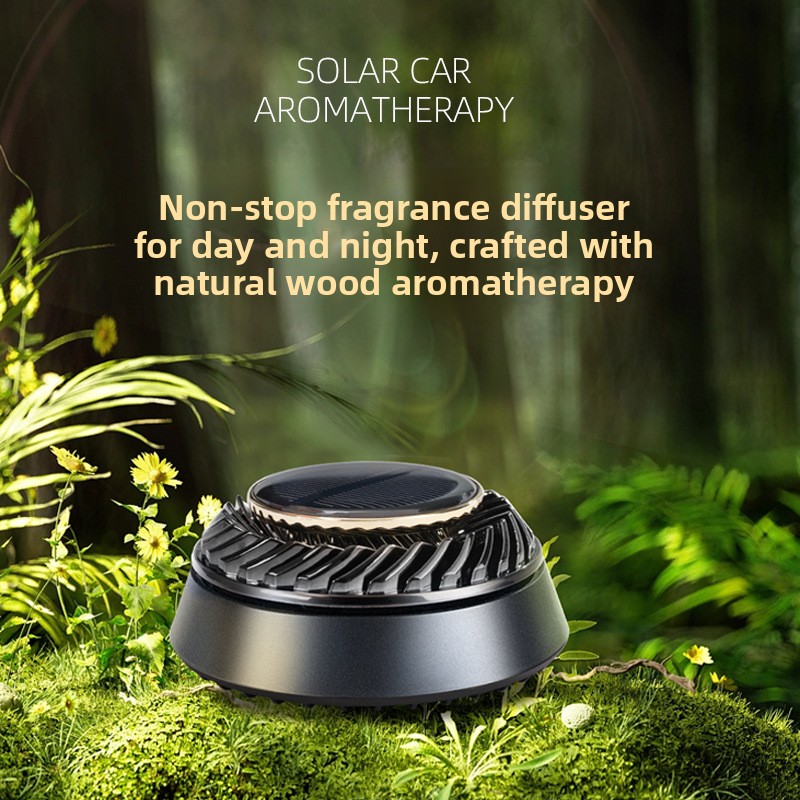 Car Accessories Perfume - 360 ° Solarbetriebener Rotations-Autoduftspender Langanhaltender Duft