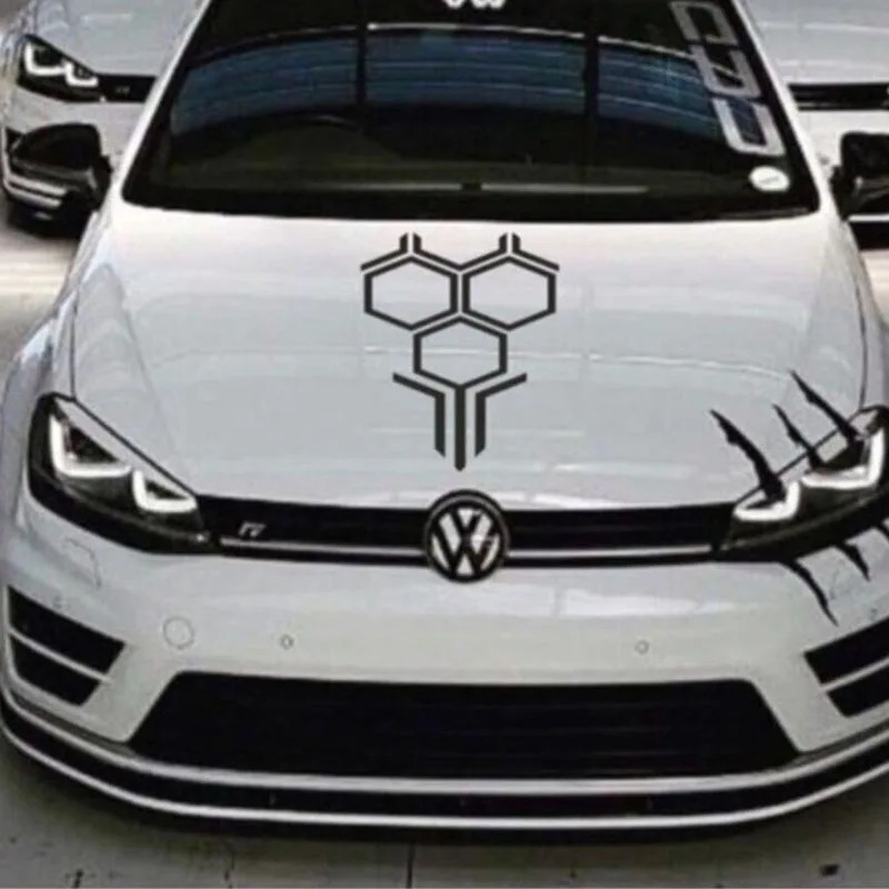 Car Accessories On Amazon - Wabenförmige Vinyl-Aufkleber für die obere Motorhaube,