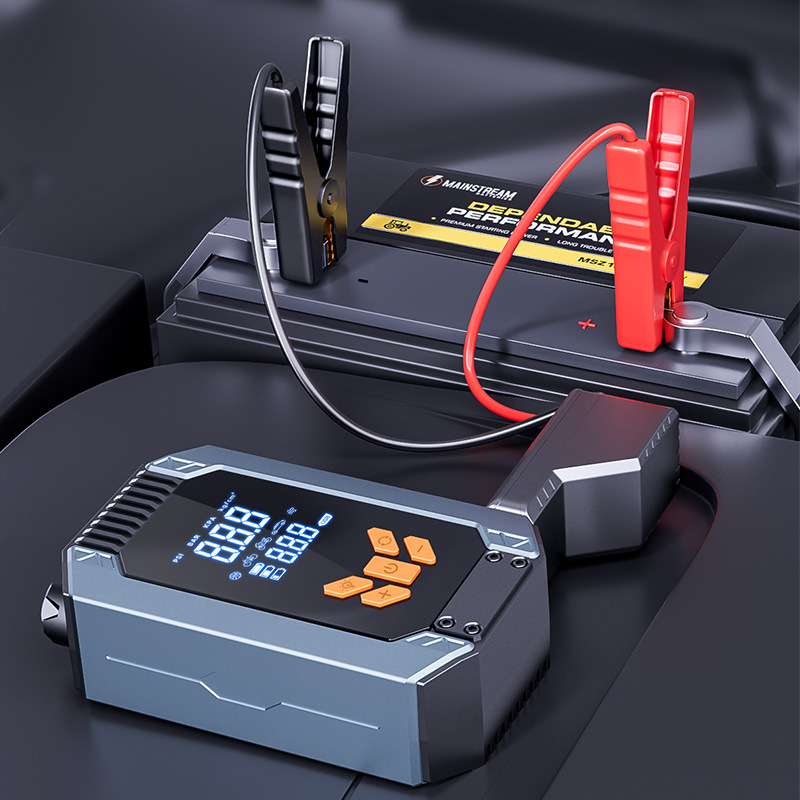 Portable Jump Starter - 4-in-1 Tragbarer Starthilfegerät 12V mit Luftkompressor,