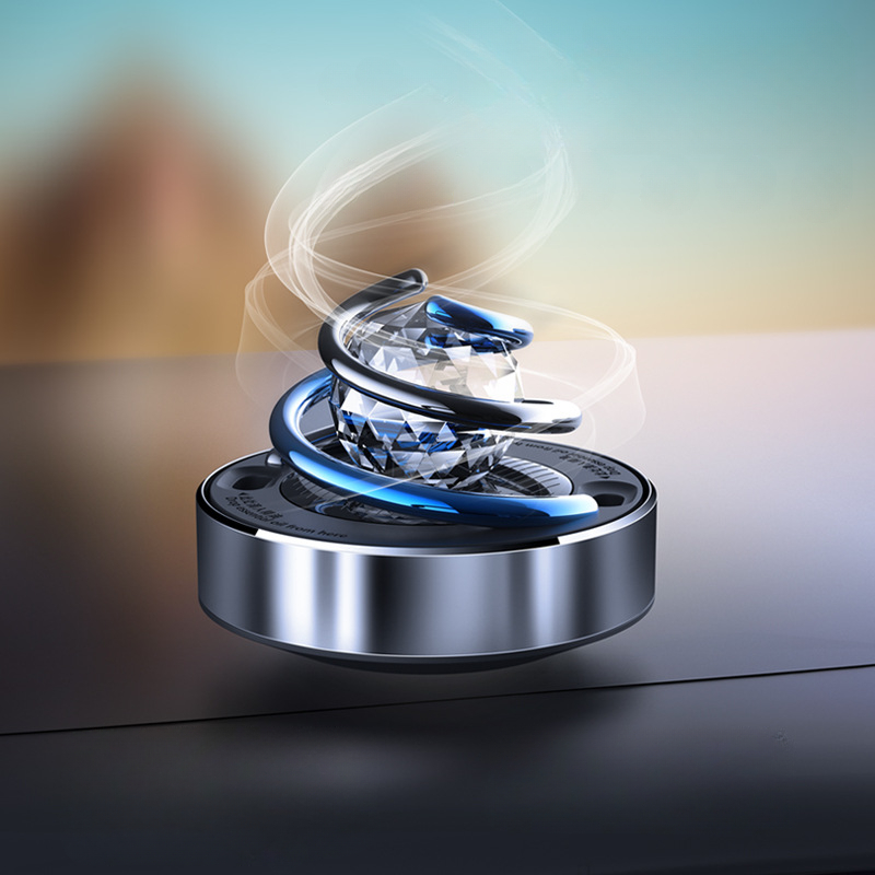 Car Accessories Perfume - Auto-Lufterfrischer Kreativer Solar-Rotations-Parfümzerstäuber Kleiner Langanhaltender Duft