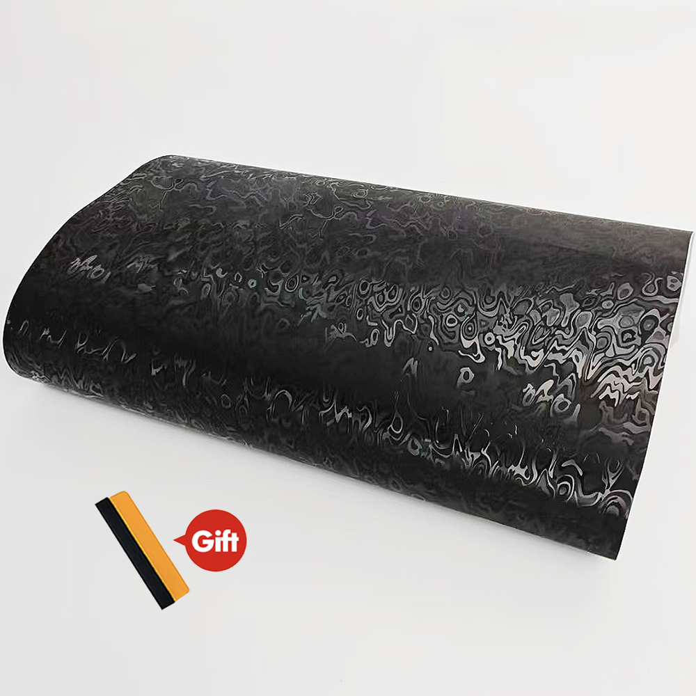 Car Accessories On Amazon - Kohlefaser-Aufkleber Premium Cosmic Ghost Black Sticker