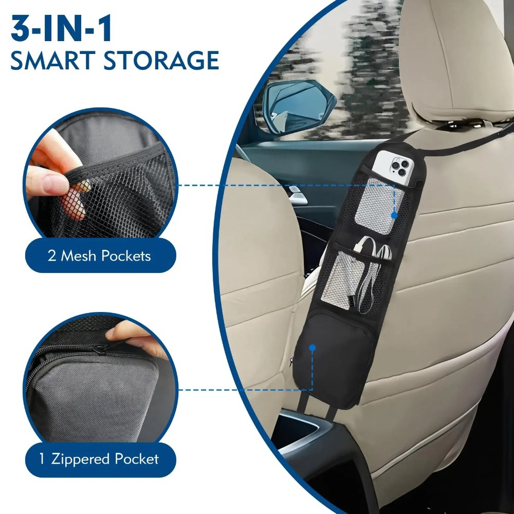 Car Accessories Hanging - Universelle Auto-Seitentasche zur Aufbewahrung, Multifunktionale Fahrzeug-Netztasche