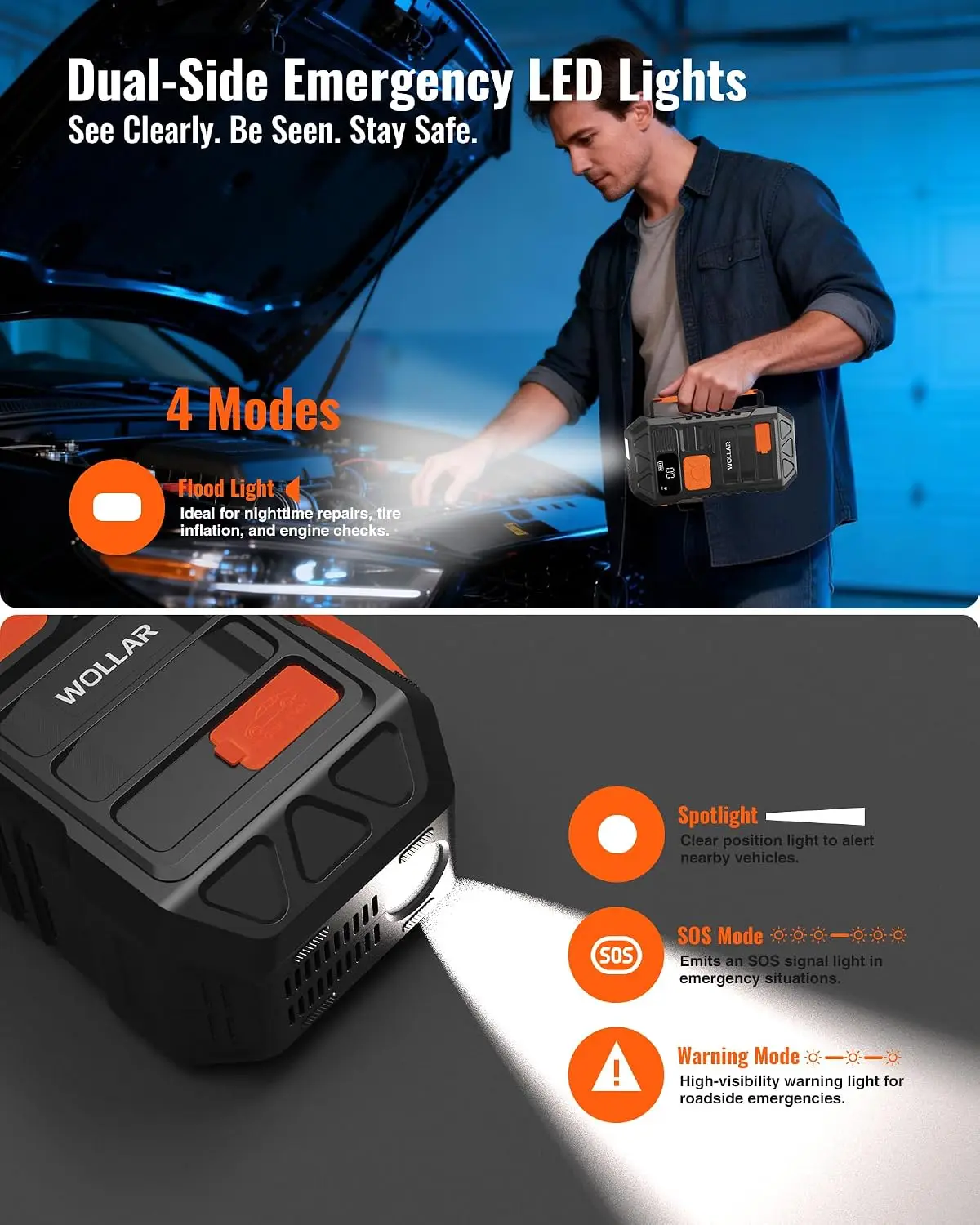 3000A Peak Jump Starter mit Lu – Portable Jump Starter Bewertung und Preis