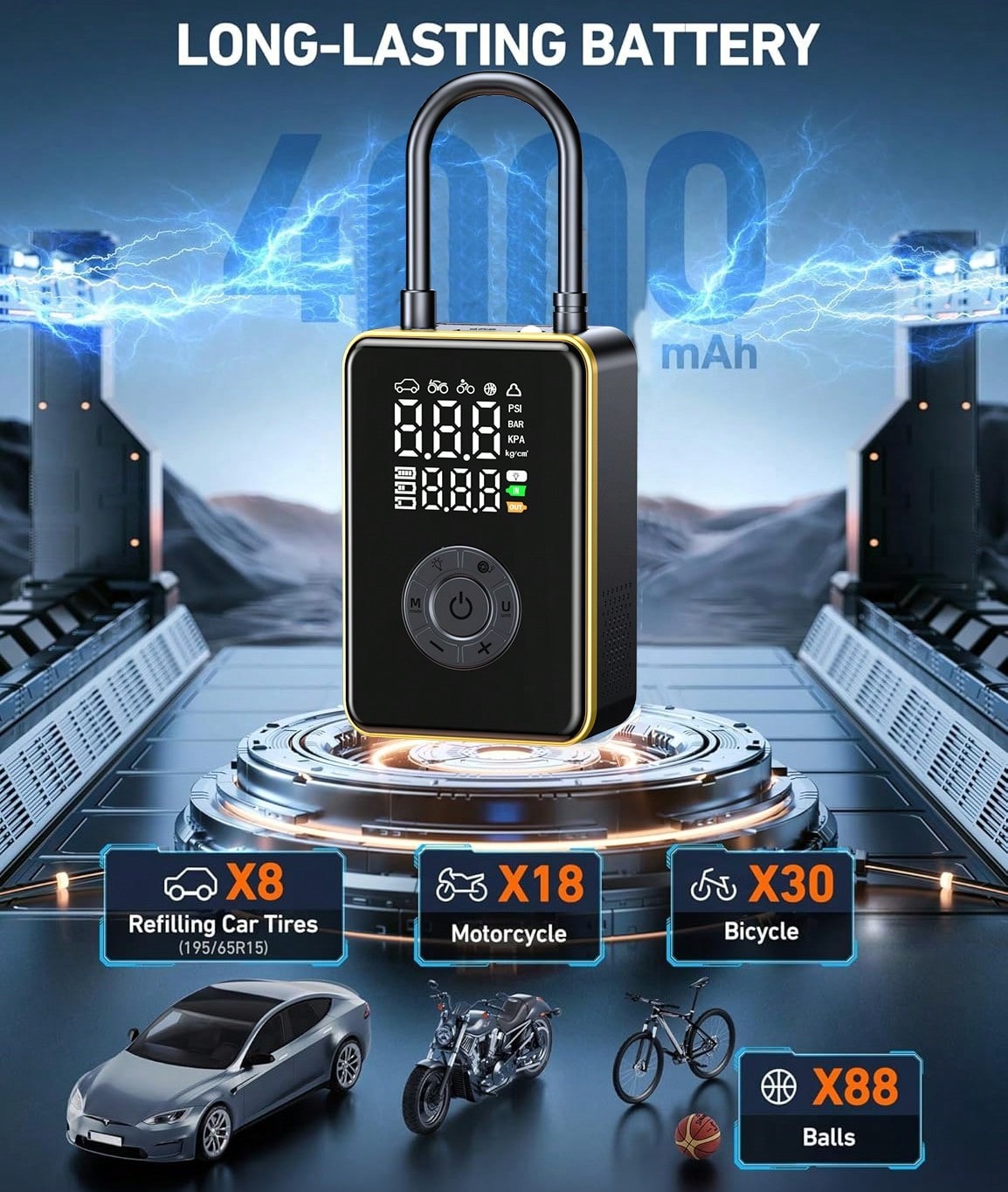 Tragbarer Reifenfüller, Blitzs – Car Portable Tire Inflator Bewertung und Preis