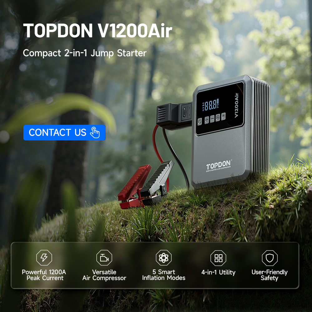 TOPDON V1200 Air 12V Starthilf – Portable Jump Starter Bewertung und Preis
