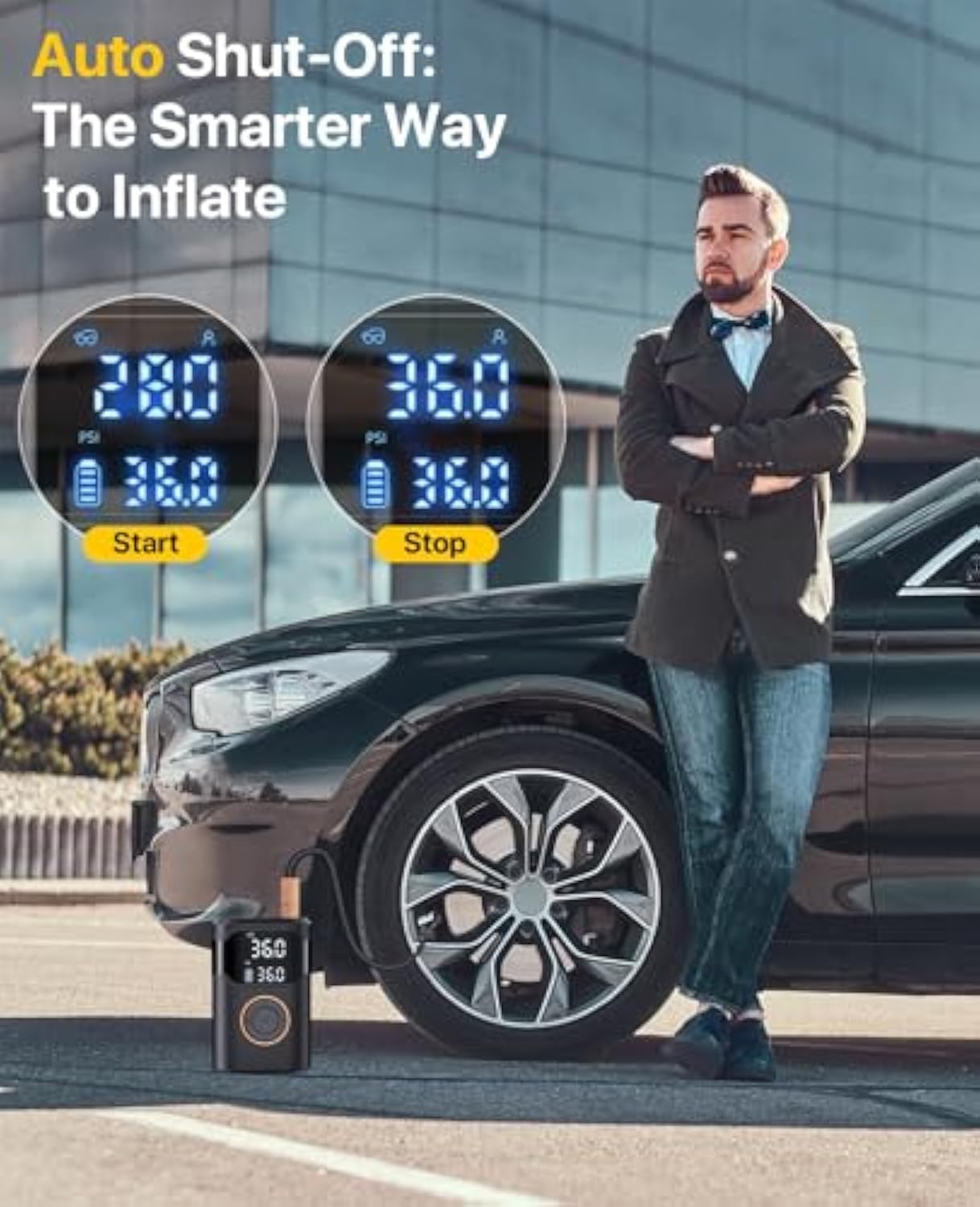 Automatische wiederaufladbare  – Car Portable Tire Inflator Bewertung und Preis